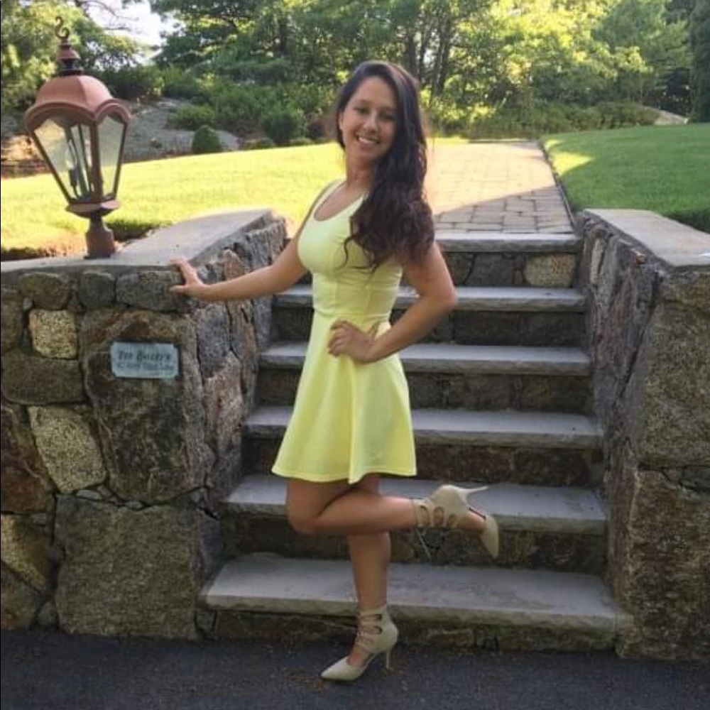 mini yellow dress